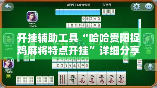开挂辅助工具“哈哈贵阳捉鸡麻将特点开挂”详细分享装挂步骤