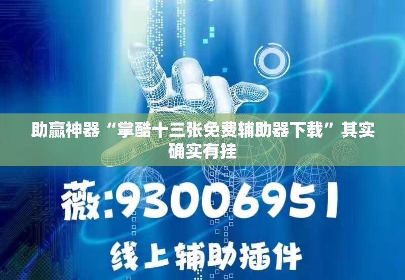 助赢神器“掌酷十三张免费辅助器下载	”其实确实有挂